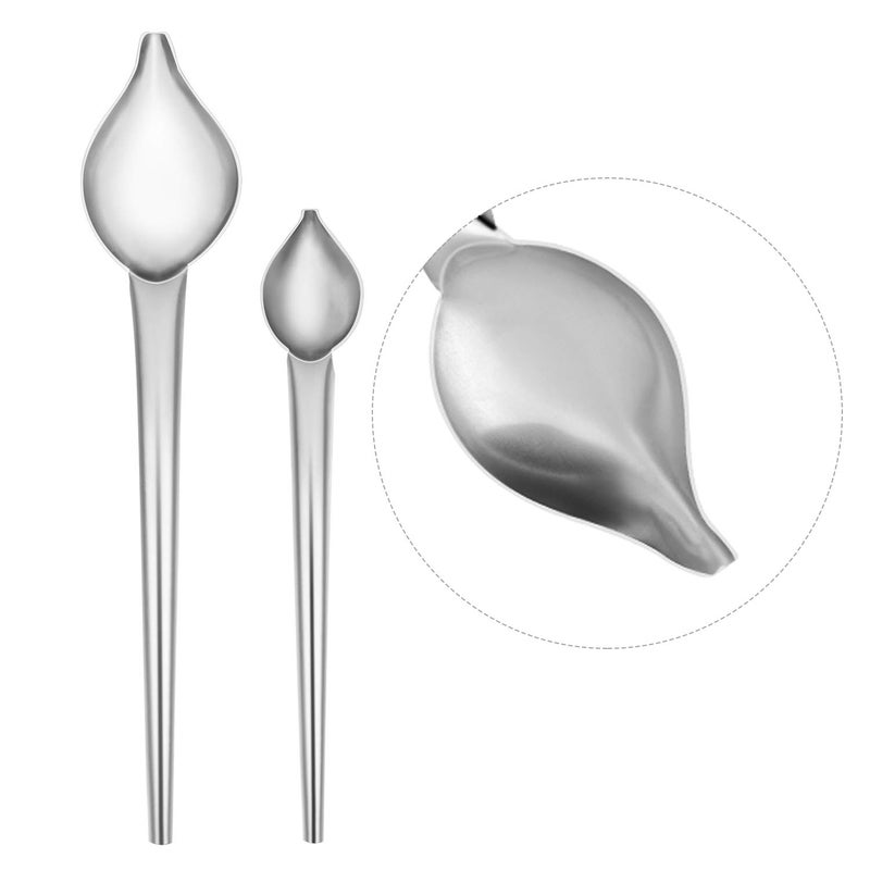 Cridoz 6 Pcs Stainless Steel Kitchen Cooking Tweezers Precision Tongs Drawing Spoons Offset Spatula for Food Culinary Plating Decorating - Image 4